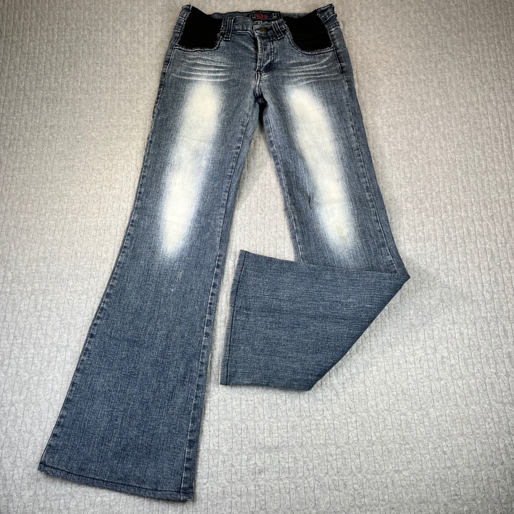 OxO Jeans boot cut Flare Leg Dress Jeans Women 23X30 low rise Stretch Waist‎